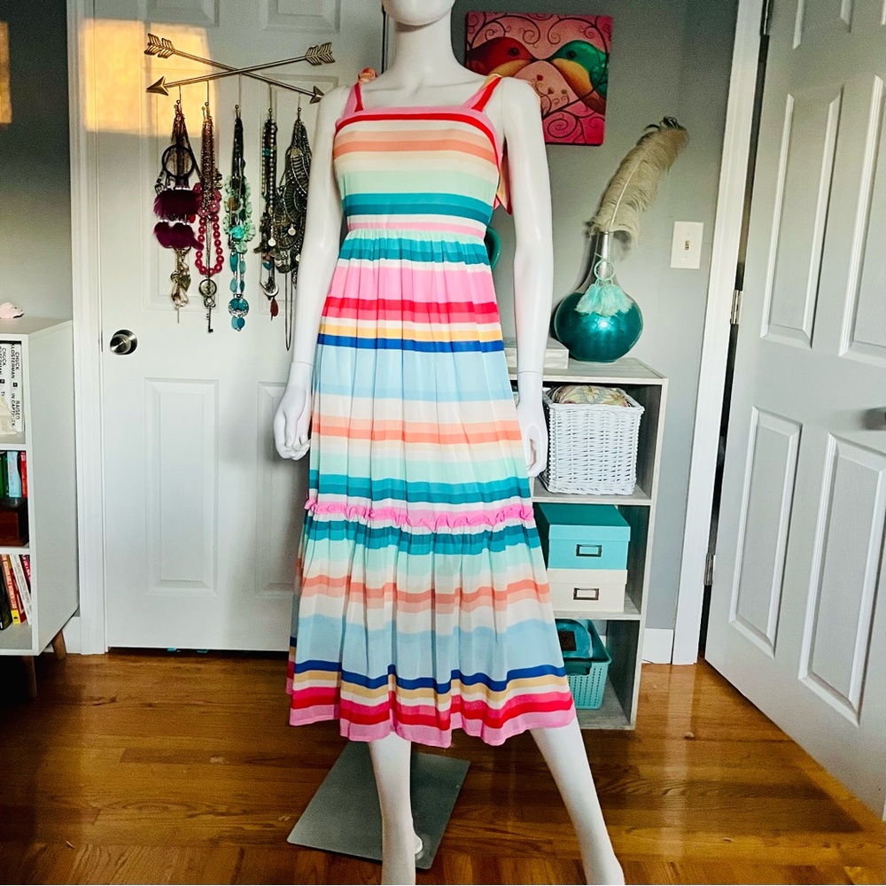 Colorful Striped Maxi Dress
